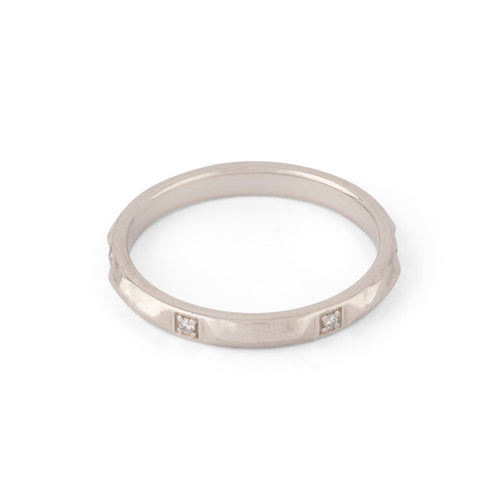 Bague 61 Tiffany & Co - Alliance en platine diamants 58 Facettes 1