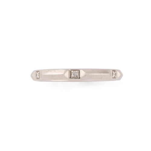 Bague 61 Tiffany & Co - Alliance en platine diamants 58 Facettes 1