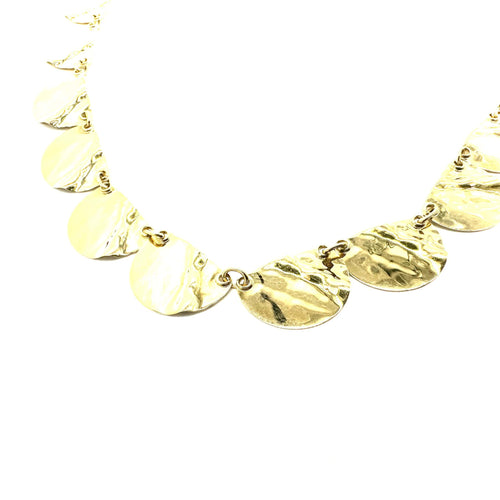 Collier Collier froissé en or jaune 58 Facettes Z1351872