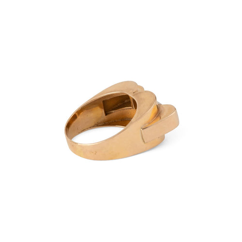 Bague 61 Bague Tank vintage en or jaune et 3 diamants 58 Facettes 1