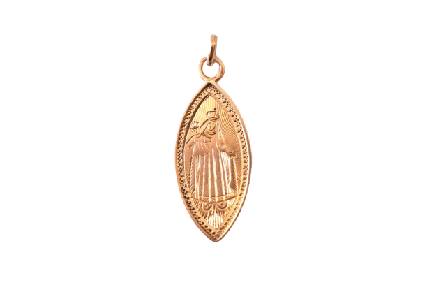 Pendentif Notre-Dame de Bonsecours - Médaille en or jaune 18 carats 58 Facettes 3373