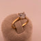 Bague solitaire en or jaune 18 carats et strass 58 Facettes 250210