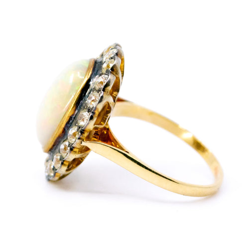 Ring 56 Viktoriansk stilring med opal och diamanter, i 14k guld och Silver 58 Facettes 5BD717A4E0434000A62C48C4D1F0D6B5