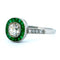 Ring 54 Halo-ring i Platin, smaragder og diamanter 58 Facettes 05BD5AD7D3304DC6B1AAC3B2841A7E82