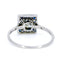 Ring 54 Firkantet ring i Platin med prinsesseslebet diamant og safirer 58 Facettes A52D1E6B2BA848FCB2519AA2A63CA801