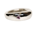 Bague 50.5 Bague jonc en or blanc et saphir rose en cœur 58 Facettes A11297