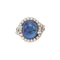 Ring in platinum with 22.04 ct unheated Ceylon Ottu sapphire 