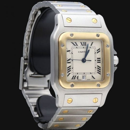 Montre Cartier Santos Galbée - Montre en or jaune et acier 58 Facettes MT45908