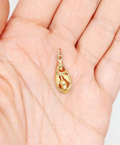 Pendentif Pendentif victorien - Pendentif fleur en or rose 18k 58 Facettes A07112