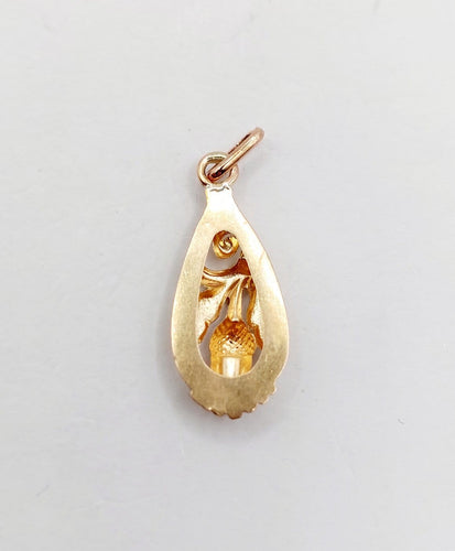 Pendentif Pendentif victorien - Pendentif fleur en or rose 18k 58 Facettes A07112
