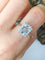Bague 54 Bague en or blanc 18K sertie d'aigue-marine et diamants 58 Facettes 264