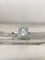 Bague 54 Bague en or blanc 18K sertie d'aigue-marine et diamants 58 Facettes 264