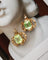 Boucles d'oreilles Boucles d'oreilles - Paire tank en or jaune 750 et fluorite 58 Facettes A11898