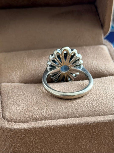 Bague 50 Pompadour - Bague en or blanc saphir et diamants 58 Facettes 200