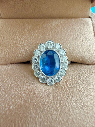 Bague 50 Pompadour - Bague en or blanc saphir et diamants 58 Facettes 200