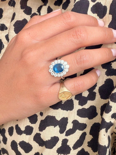 Bague 50 Pompadour - Bague en or blanc saphir et diamants 58 Facettes 200