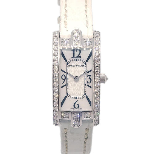 Montre Harry Winston - Montre Avenue C quartz en or blanc et alligator 58 Facettes dqvdi9