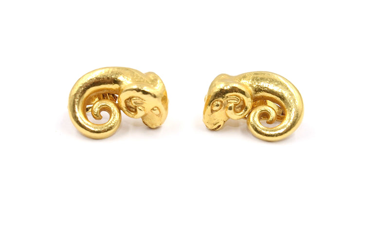 Boucles d'oreilles Zolotas - Boucles d'oreilles bélier en or 22k 58 Facettes