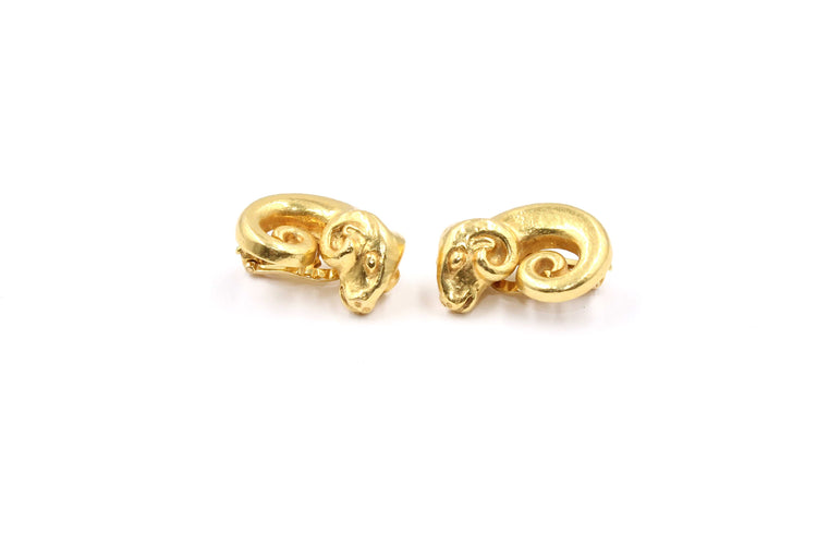 Boucles d'oreilles Zolotas - Boucles d'oreilles bélier en or 22k 58 Facettes