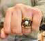 Bague 56 Gerda Lynggaard - Bague en or 18 carats et argent vieilli, diamants et perle 58 Facettes 90933 - ac12940