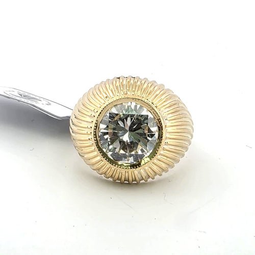 Bague 52 Anello en or jaune 18 kt avec grand diamant 58 Facettes 299/26 A