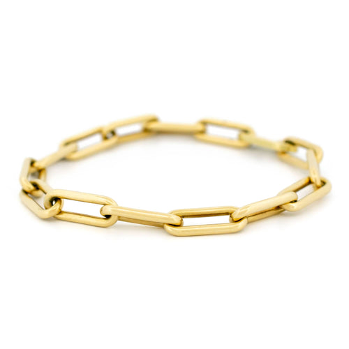 Bracelet Bracelet maille trombone vintage en or 14 carats 58 Facettes 879A377B4EEA49CF8654A8D66BC5DD9A