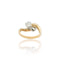 Bague 54 Bague Toi & moi en or jaune et blanc 18k et diamants 58 Facettes