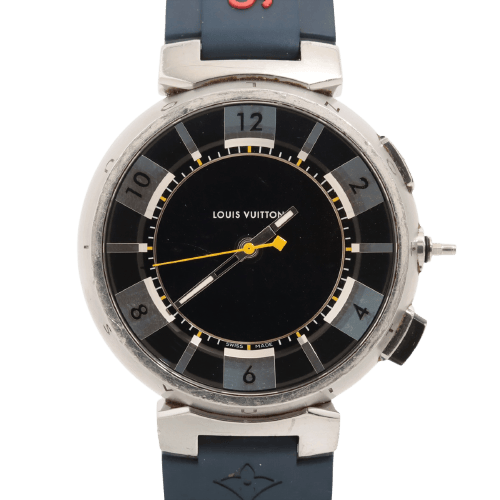 Montre Louis Vuitton Tambour - Montre quartz en acier 58 Facettes tmrs01