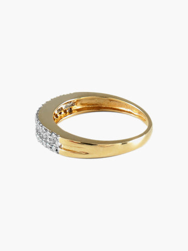 Bague 54 Alliance - Bague en or jaune et diamants 58 Facettes BO/130069