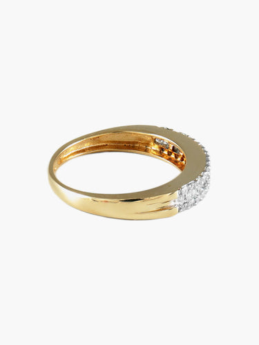 Bague 54 Alliance - Bague en or jaune et diamants 58 Facettes BO/130069