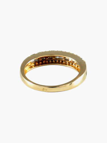 Bague 54 Alliance - Bague en or jaune et diamants 58 Facettes BO/130069