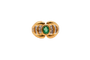 Bague 50 Bague nœud en or jaune, émeraude et diamants 58 Facettes 3988