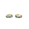 Boucles d'oreilles Boucles d'oreilles vintage en or jaune 14 ct, aigues-marines et saphirs blancs 58 Facettes 2604011
