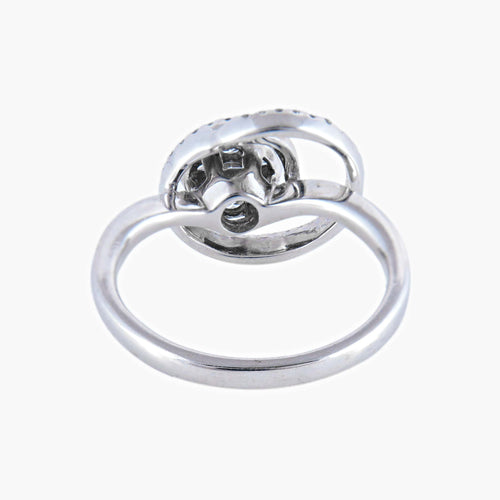 Bague 53 Spirale - Bague en or blanc et diamants 58 Facettes BO/220071