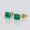 Boucles d'oreilles Boucles d'oreilles en or jaune 14 ct et émeraudes naturelles 58 Facettes E003