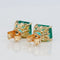 Boucles d'oreilles Boucles d'oreilles en or jaune 14 ct et émeraudes naturelles 58 Facettes E003