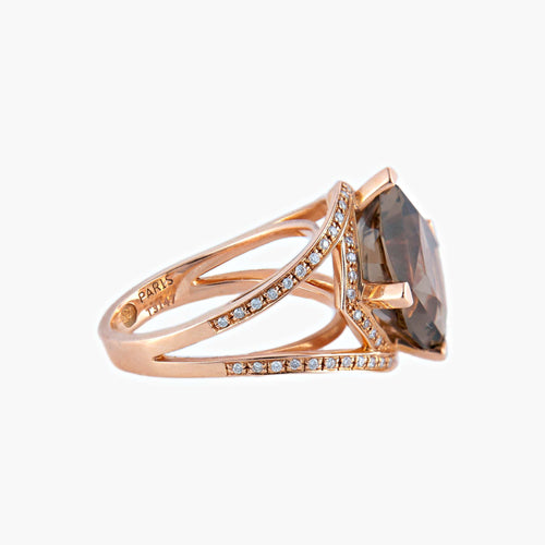 Bague 51 MAUBOUSSIN - Bague Couleur d'émotion en or rose quartz fumé 58 Facettes BO/220072