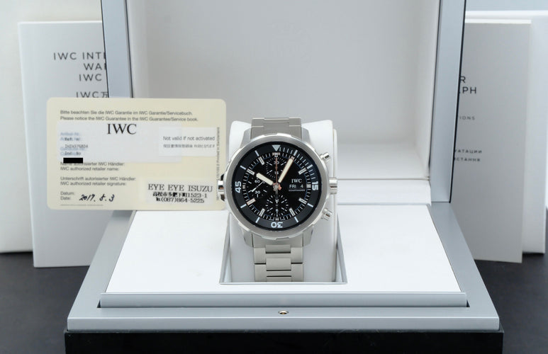 Montre IWC Aquatimer - Montre chronographe automatique IW376804 en acier 58 Facettes IWC/AQT/008