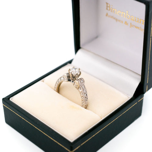 Bague 52.5 Bague Solitaire Vintage en or blanc 18k et diamants 58 Facettes 5499D82A8BC741C38EDD420BCC568F0F