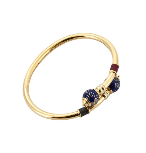 Bracelet Bracelet jonc émaillé en or jaune 58 Facettes BO/230096