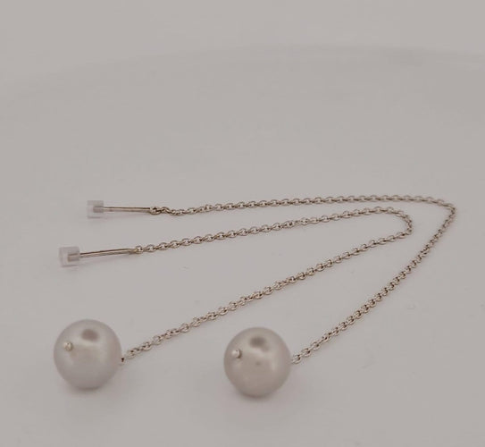 Boucles d'oreilles Boucles d'oreilles - Perles de culture en or blanc 58 Facettes 3042371