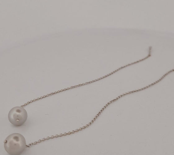 Boucles d'oreilles Boucles d'oreilles - Perles de culture en or blanc 58 Facettes 3042371