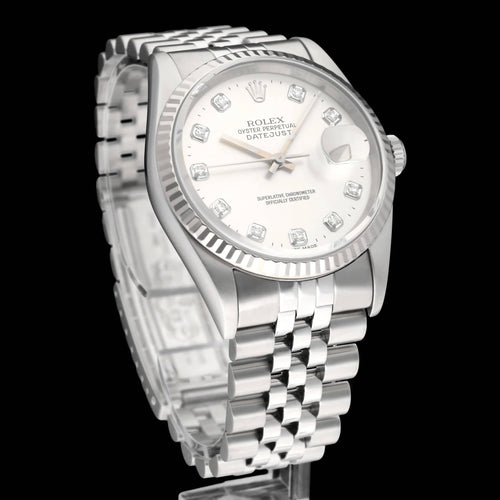 Montre Rolex Datejust - Montre automatique en acier 16234G 58 Facettes ROL/DJ1/1407