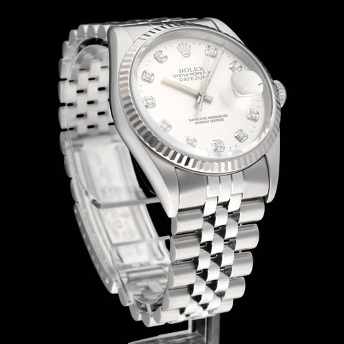 Montre Rolex Datejust - Montre automatique en acier 16234G 58 Facettes ROL/DJ1/1407