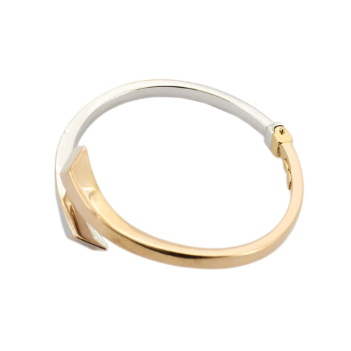 Bracelet Bracelet jonc deux ors en or jaune et blanc 58 Facettes BO/230083