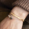 Bracelet Bracelet jonc deux ors en or jaune et blanc 58 Facettes BO/230083