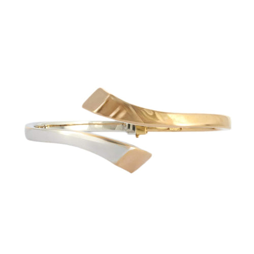 Bracelet Bracelet jonc deux ors en or jaune et blanc 58 Facettes BO/230083