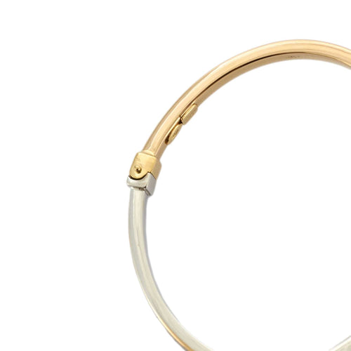 Bracelet Bracelet jonc deux ors en or jaune et blanc 58 Facettes BO/230083