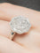 Bague 51 Fleur - Bague en or blanc diamants 58 Facettes 210032