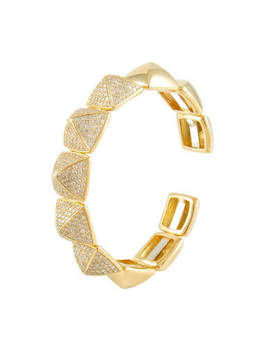 Bracelet Pyramide - Bracelet en or jaune et brillants 58 Facettes 210015